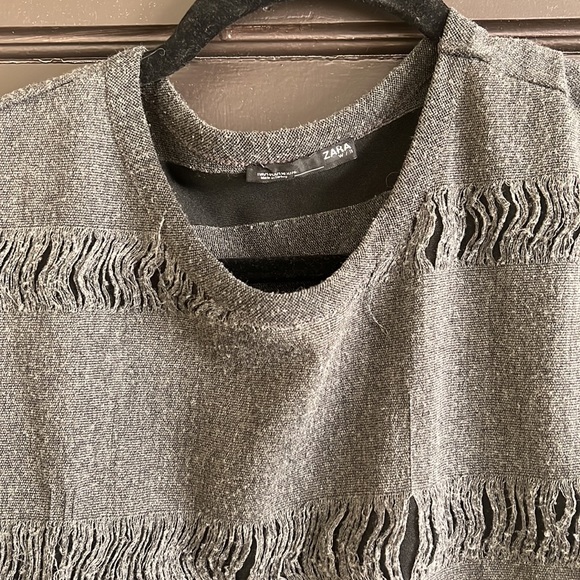 Zara - Shredded Grey Dress Tunic - Picture 6 of 7